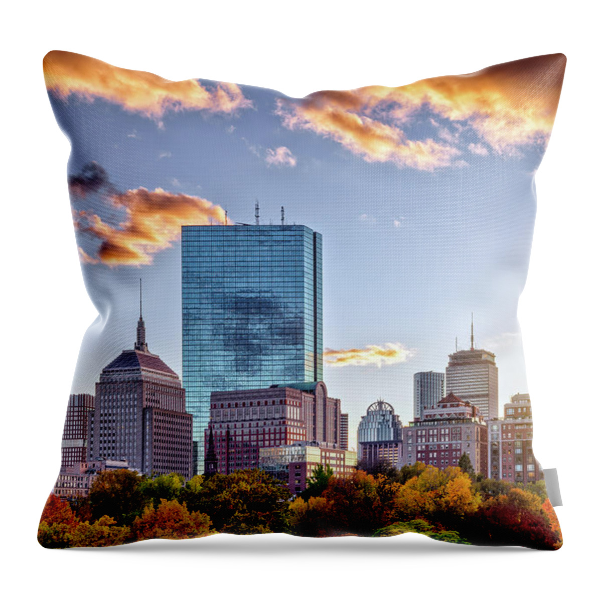 Boston Throw Pillow featuring the photograph Autumn in Boston by Rick Berk