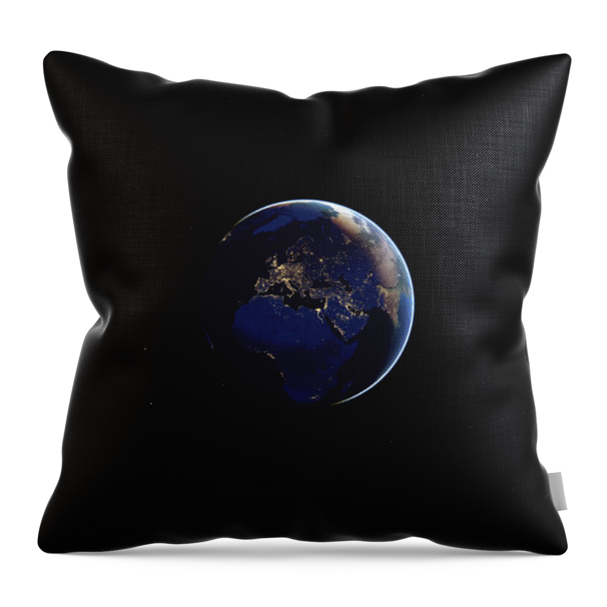 3d Throw Pillow featuring the digital art Autumn on Earth by Karine GADRE