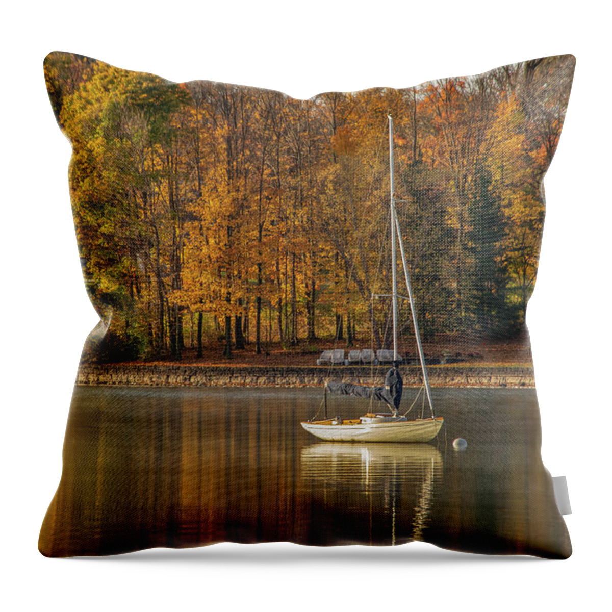 Lake Throw Pillow featuring the photograph Autumn on the Lake by Rod Best