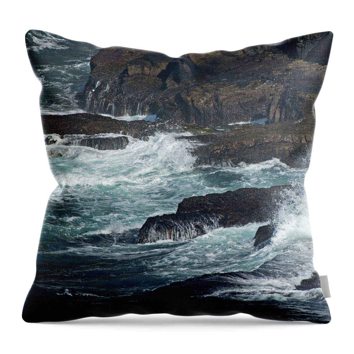 Ocean Throw Pillow featuring the photograph Avalon Peninsula by CR Courson