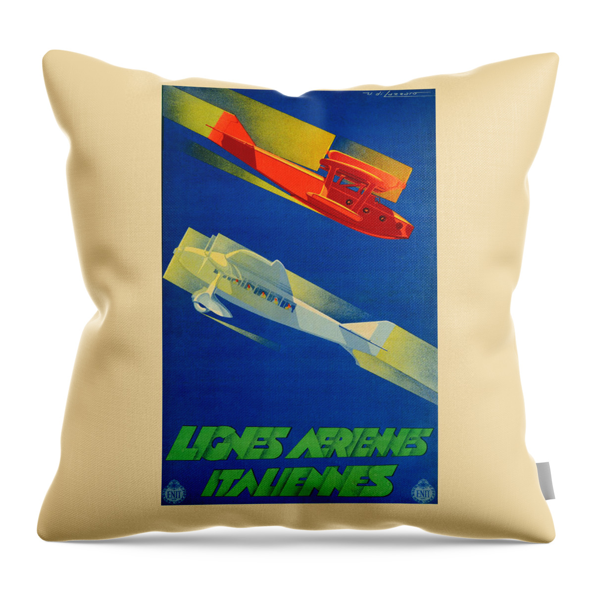 Vintage Airlines Throw Pillow featuring the photograph Aviation Art 83 by Andrew Fare