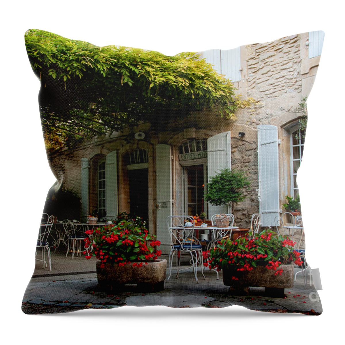 Avignon Throw Pillow featuring the photograph Avignon B and B by Bob Phillips