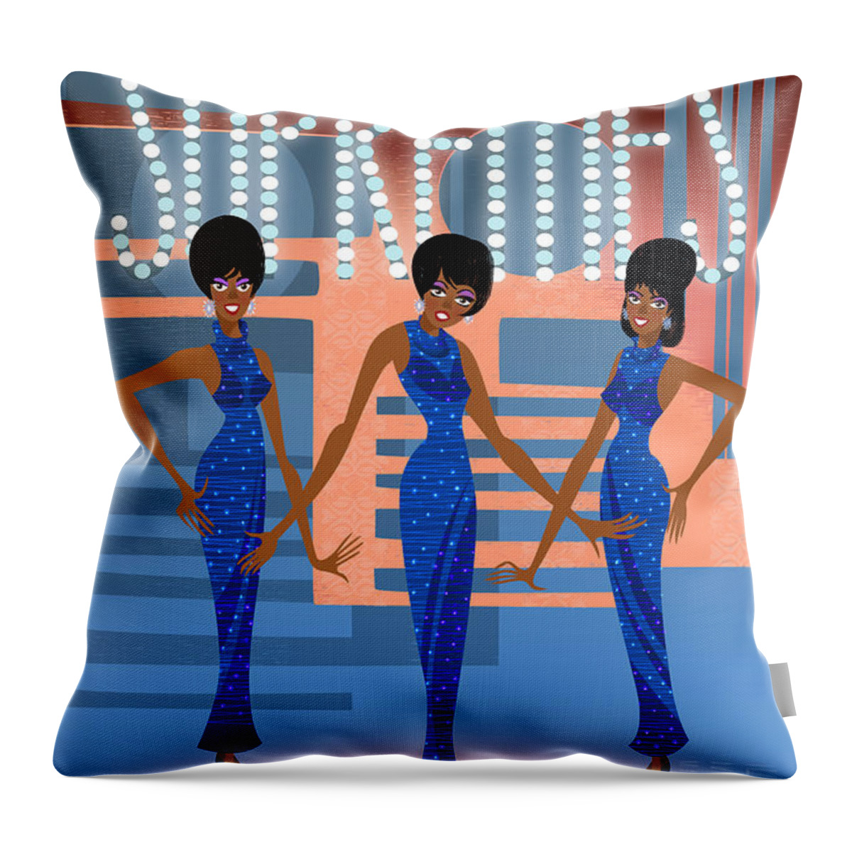 Singers Throw Pillow featuring the digital art Baby Love by Alan Bodner