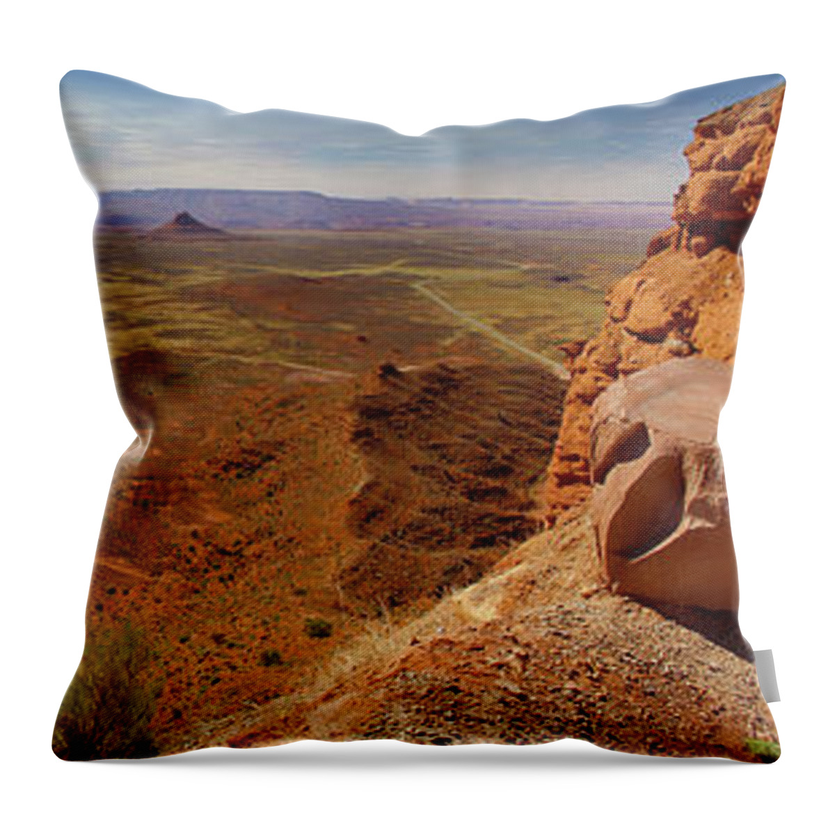 Desert Throw Pillow featuring the photograph Back Roads Utah 7 by Mike McGlothlen