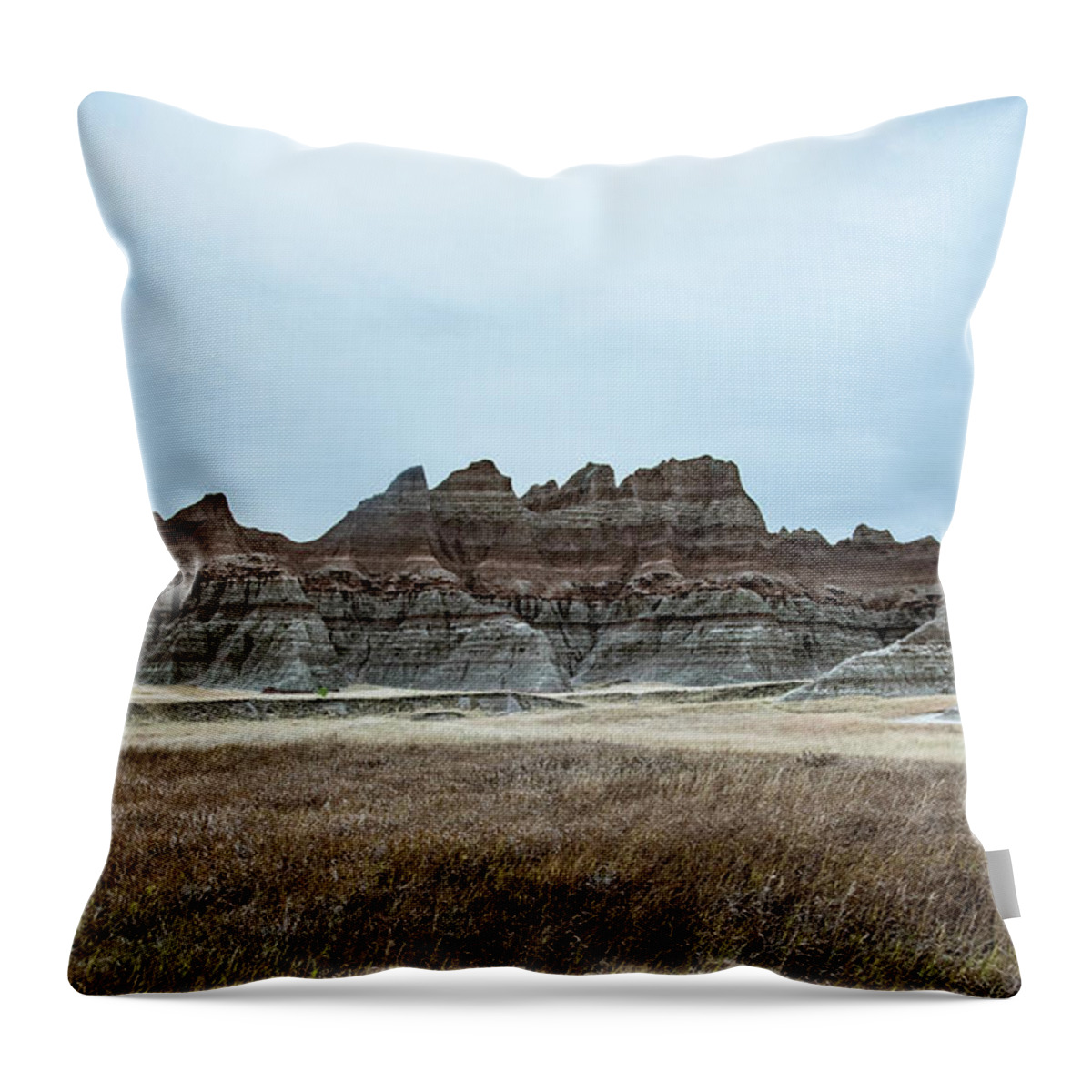  Throw Pillow featuring the photograph Badlands 10 by Wendy Carrington