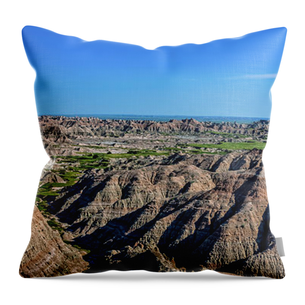 Badlands Throw Pillow featuring the photograph Badlands Planet by Chris Spencer