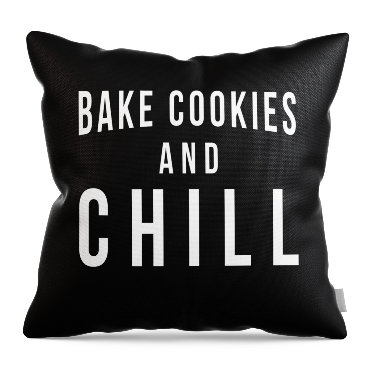 Christmas 2023 Throw Pillow featuring the digital art Bake Cookies And Chill by Flippin Sweet Gear