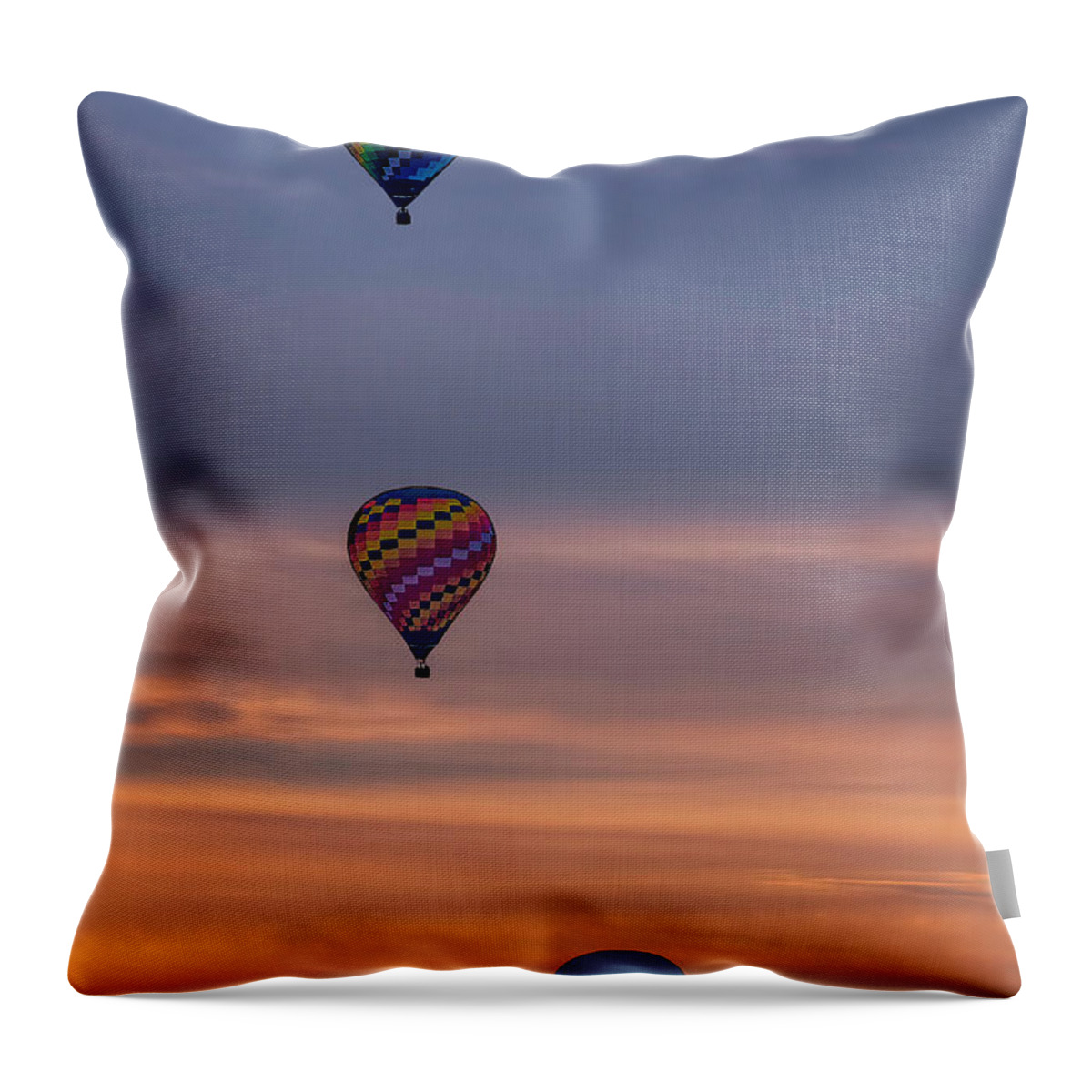 Park City Throw Pillow featuring the photograph Balloons at Sunrise by Michael Ash