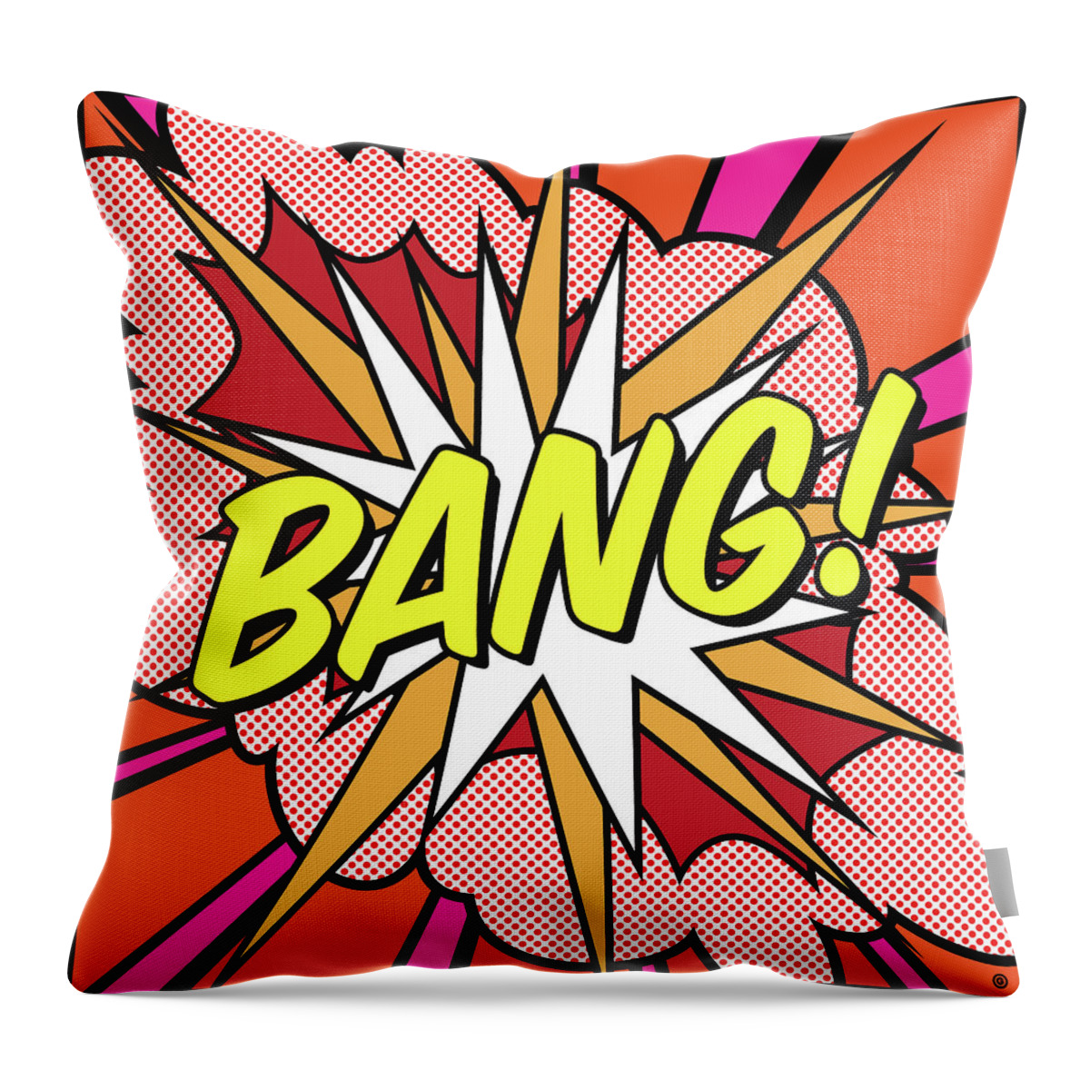 Digital Throw Pillow featuring the painting Bang by Gary Grayson
