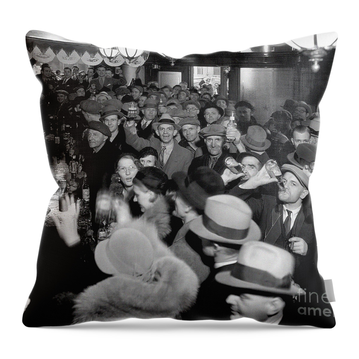 Prohibition Throw Pillow featuring the photograph Bars Open by Jon Neidert