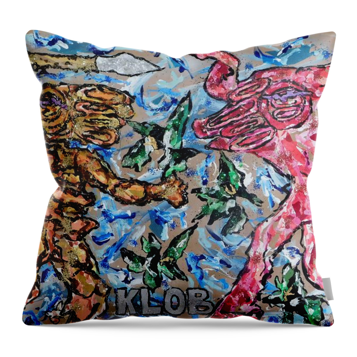 Aurochs Throw Pillow featuring the mixed media Battle Of The Aurochs Proposal for New Constellation by Kevin OBrien
