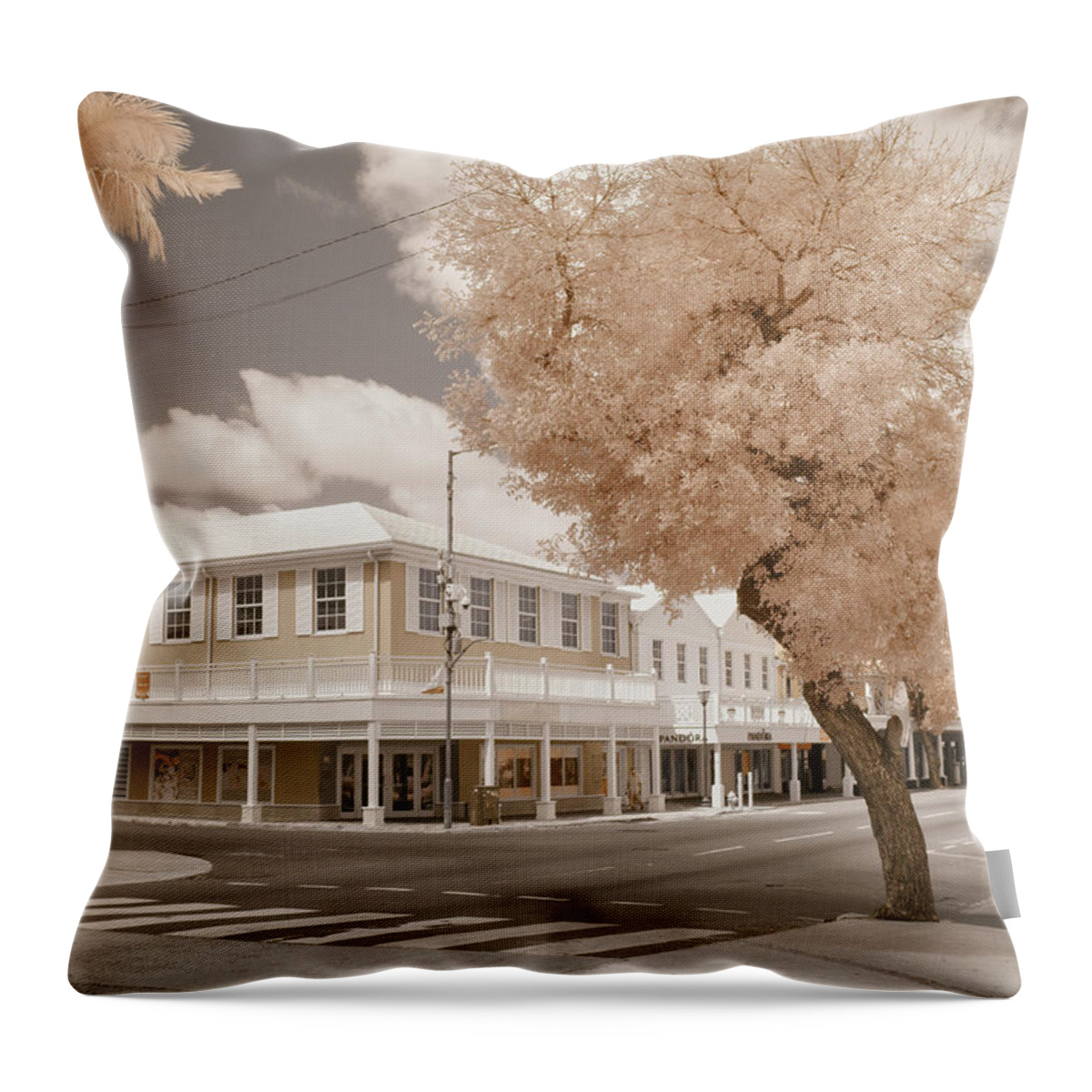 Infrared Photography Throw Pillow featuring the photograph Bay and Parliament Street by Gian Smith