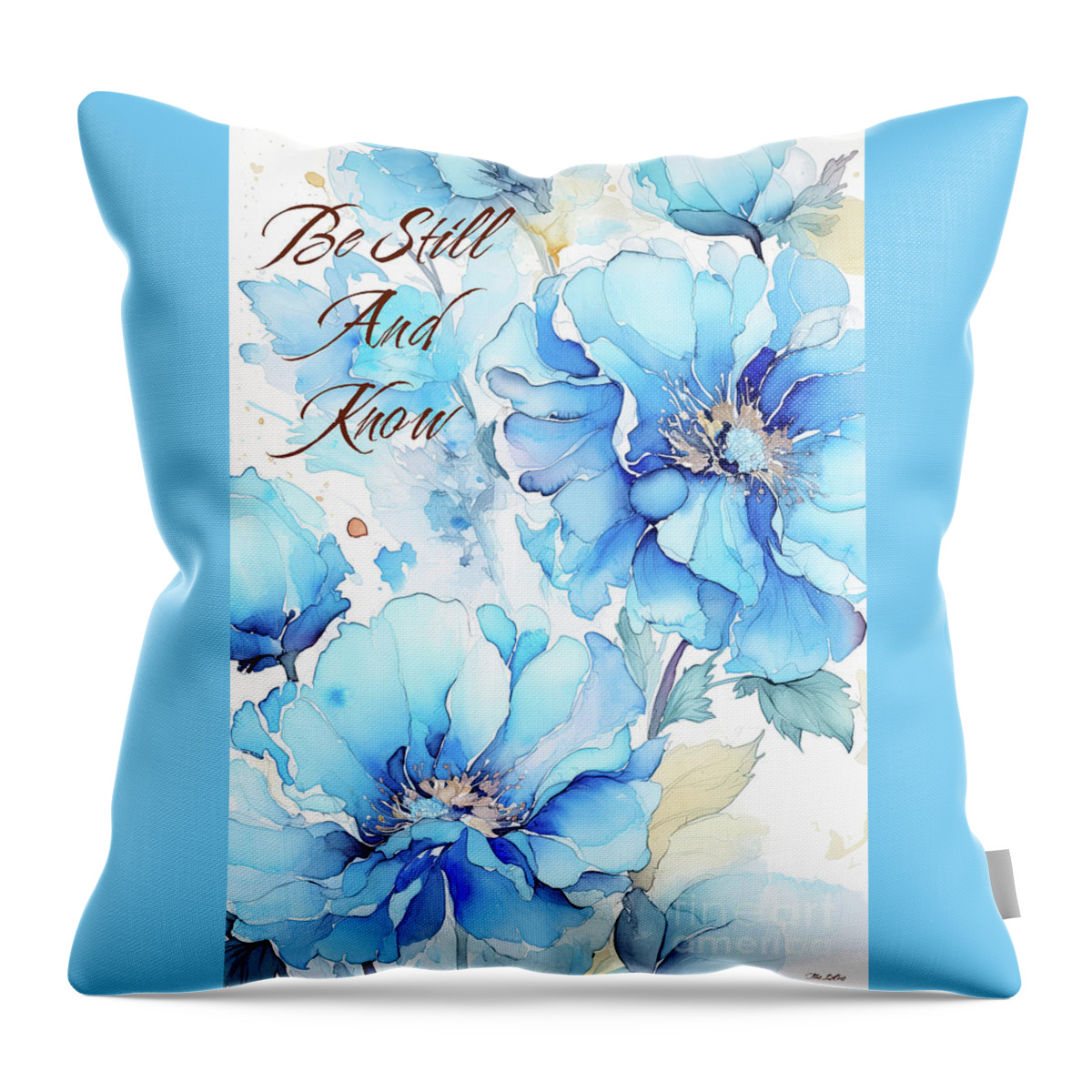 Be Still Throw Pillow featuring the painting Be Stilll And Know by Tina LeCour