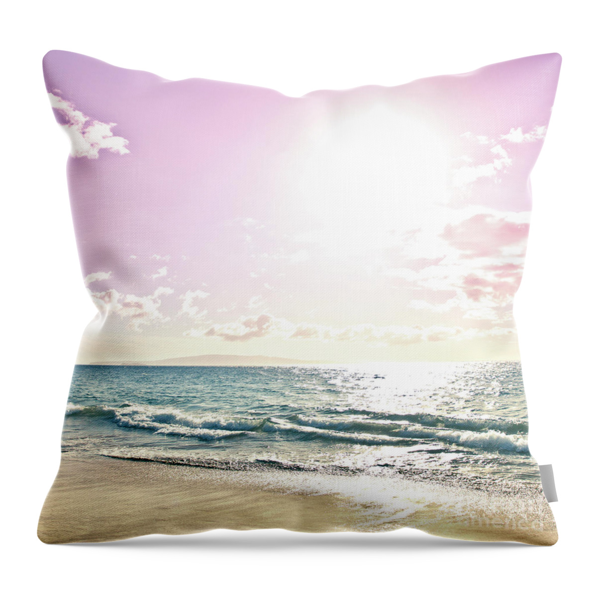 Amaole Throw Pillow featuring the photograph Beach Love The Secret Heart of Wonder by Sharon Mau