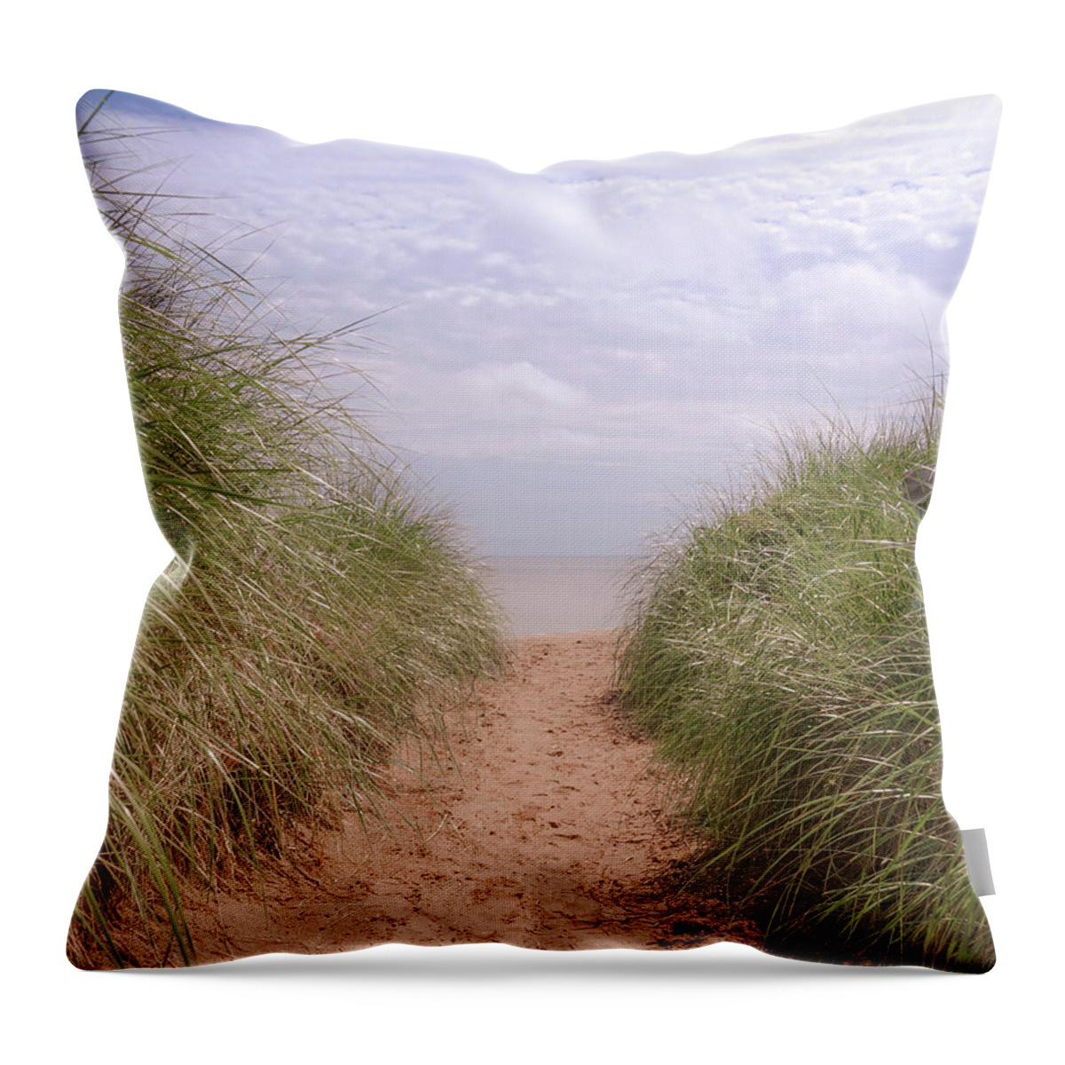 Beach Throw Pillow featuring the photograph Beach Memories by Hermes Fine Art