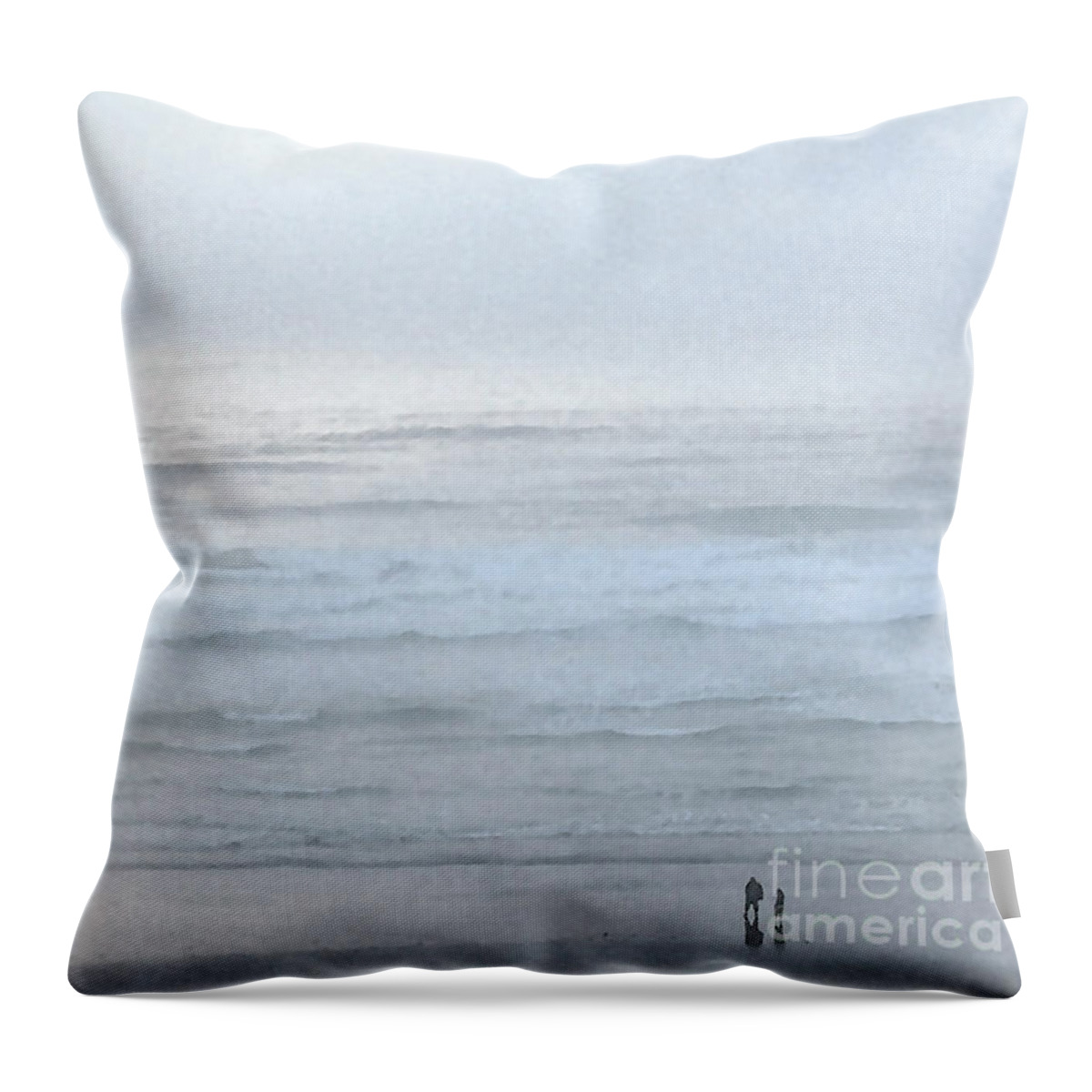 Coastal Throw Pillow featuring the digital art Beach Tranquility by Kirt Tisdale