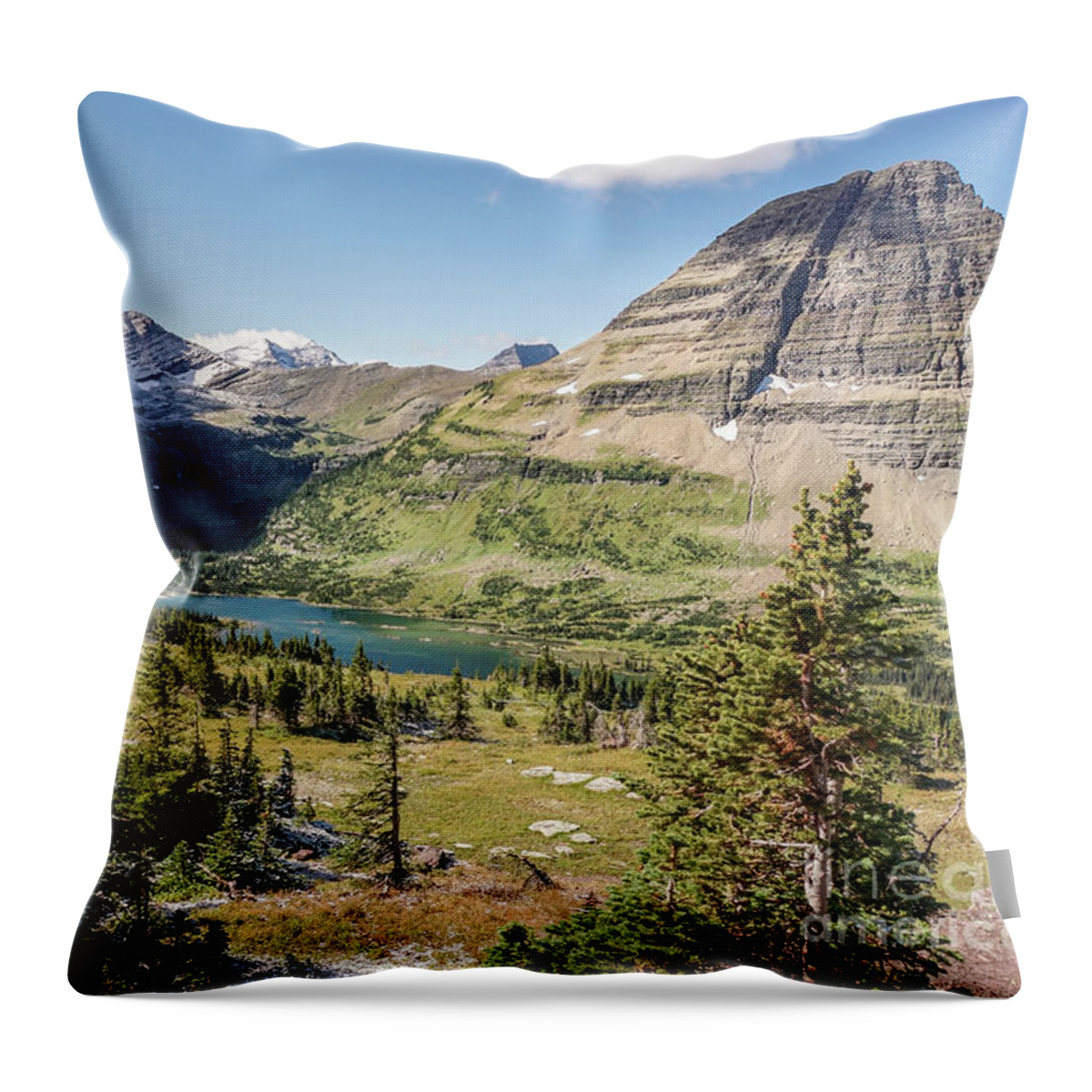 Bearhat Mountain Throw Pillow featuring the photograph Bearhat Mountain and Gunsight Mountain by Nancy Gleason