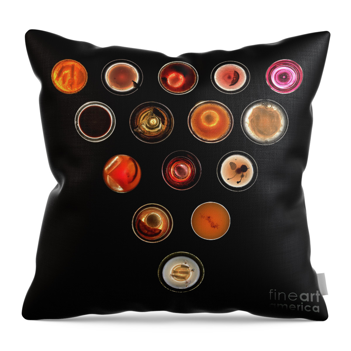 Cocktail Throw Pillow featuring the photograph Beautiful Craft Cocktails by Edward Fielding