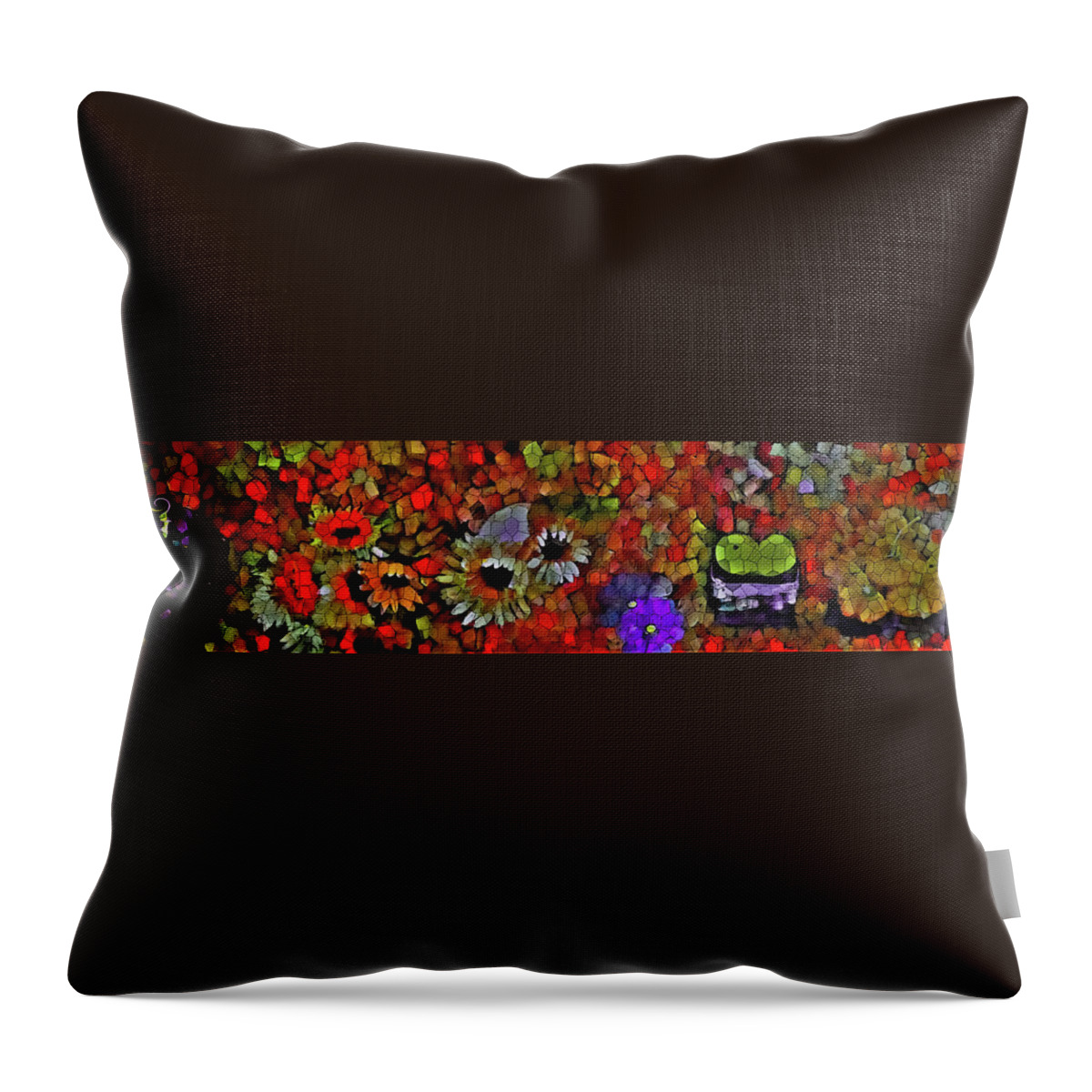Beautiful Throw Pillow featuring the painting Beautiful Messy Fall Painting by Lisa Kaiser