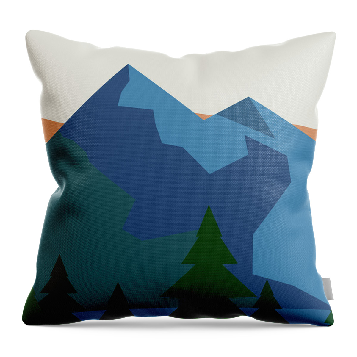 Beautiful Mountain Wilderness Throw Pillow featuring the digital art Beautiful Mountain Wilderness by Dan Sproul