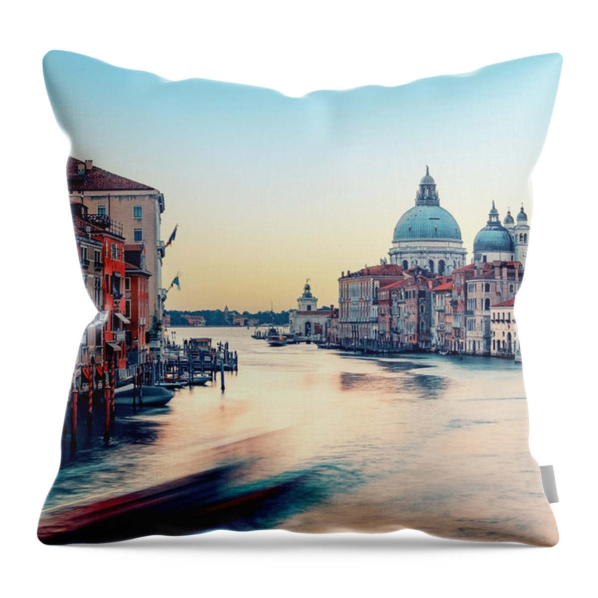 Architecture Throw Pillow featuring the photograph Beautiful Venice by Manjik Pictures