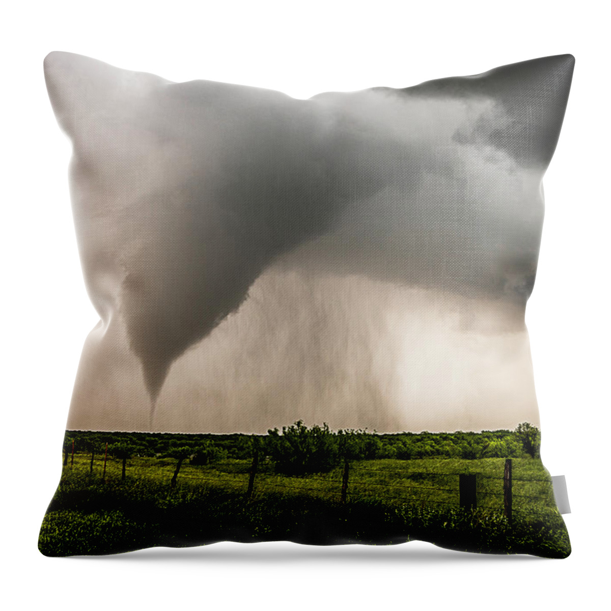 Tornado Throw Pillow featuring the photograph Bee Stinger Tornado by Marcus Hustedde