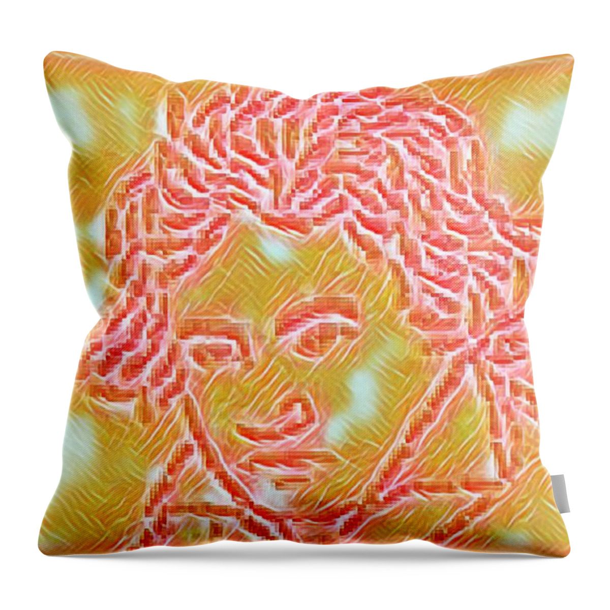  Throw Pillow featuring the mixed media Beethoven Alabama by Bencasso Barnesquiat