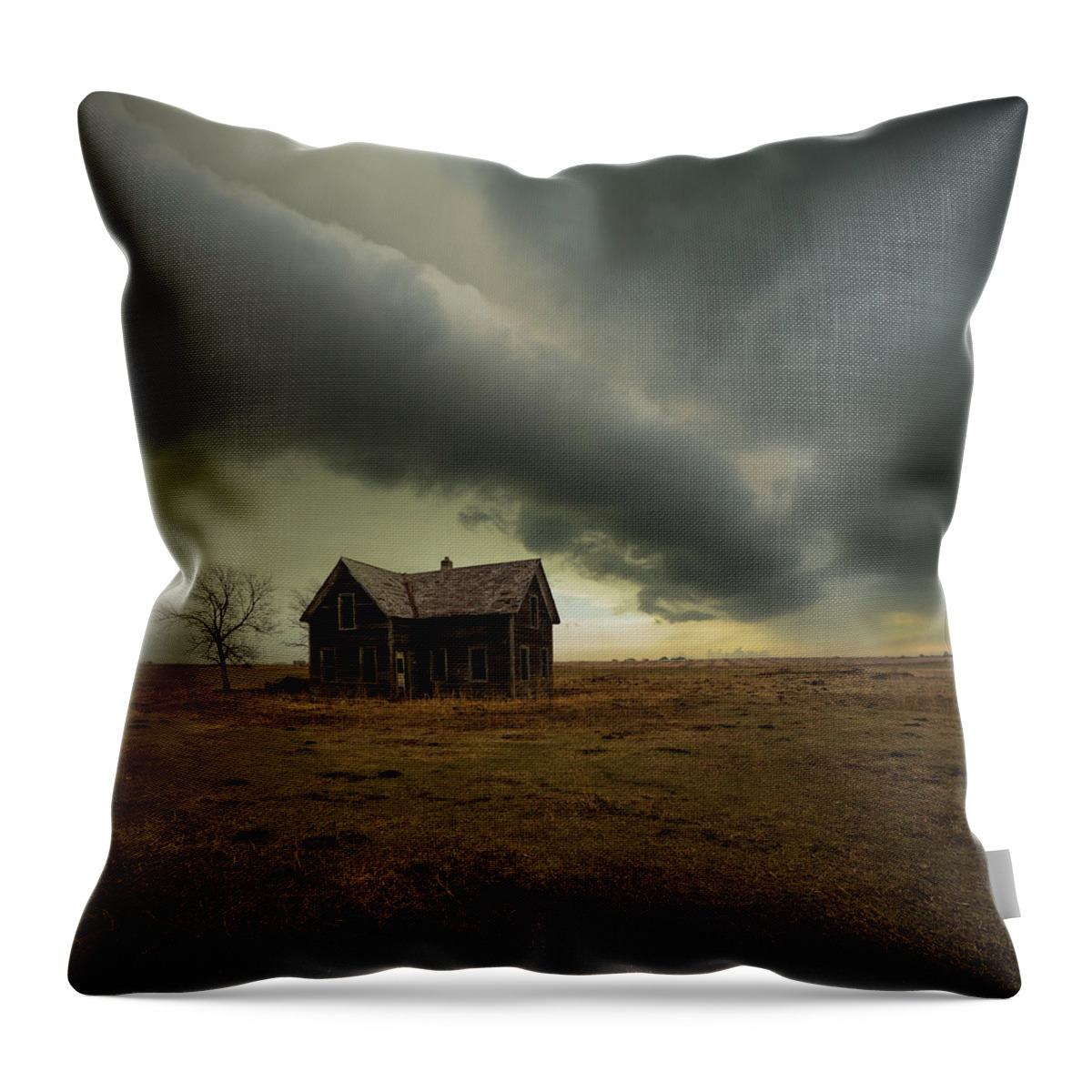 Roll Cloud Throw Pillow featuring the photograph Before It's Too Late by Aaron J Groen