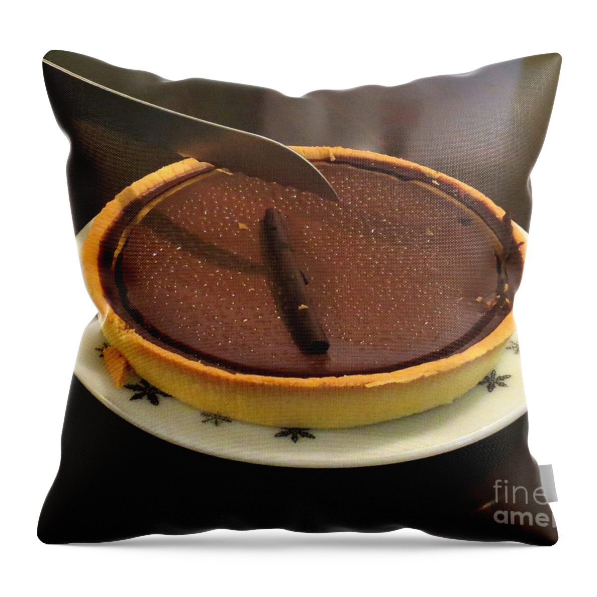 Belgian Throw Pillow featuring the photograph Belgian Chocolate Cake by Kathryn Jones