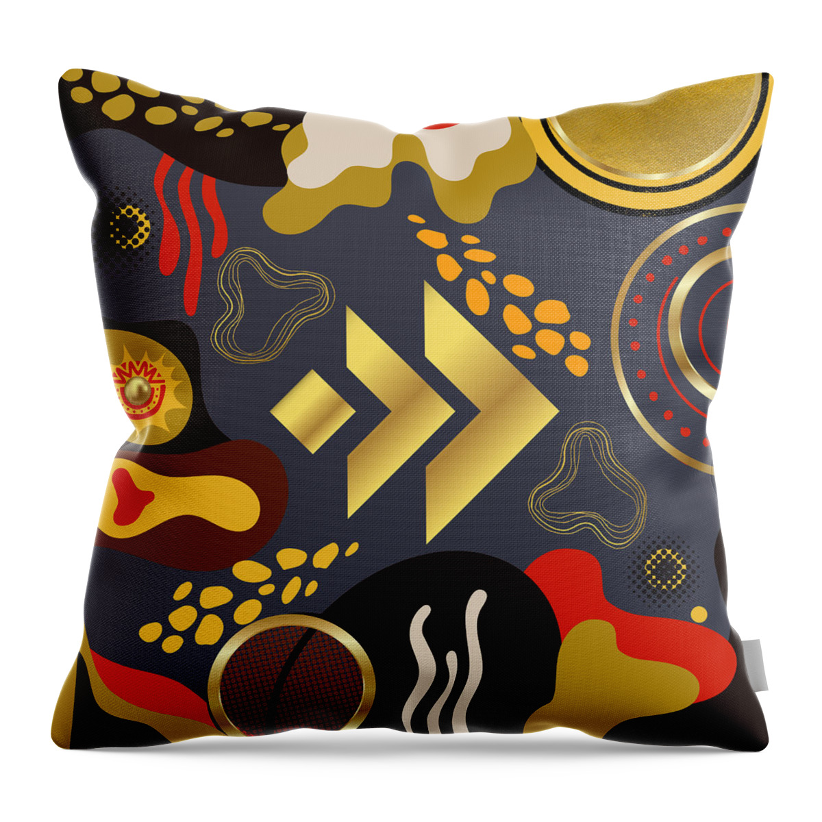 Contemporary Art Throw Pillow featuring the mixed media Belize by Canessa Thomas