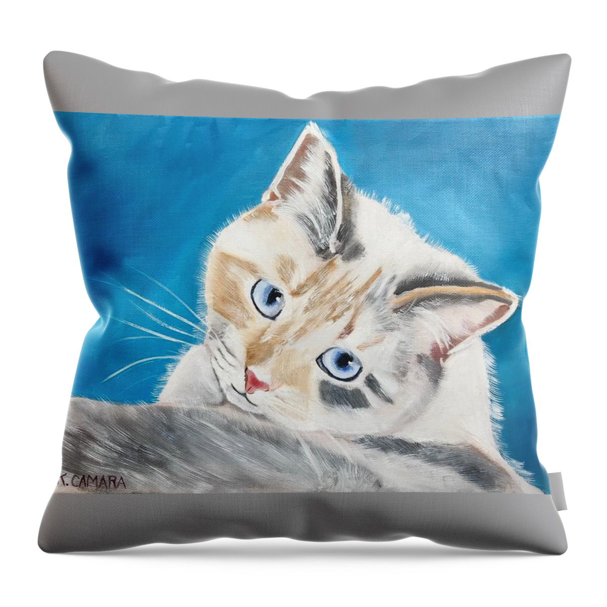 Pets Throw Pillow featuring the painting Bella by Kathie Camara