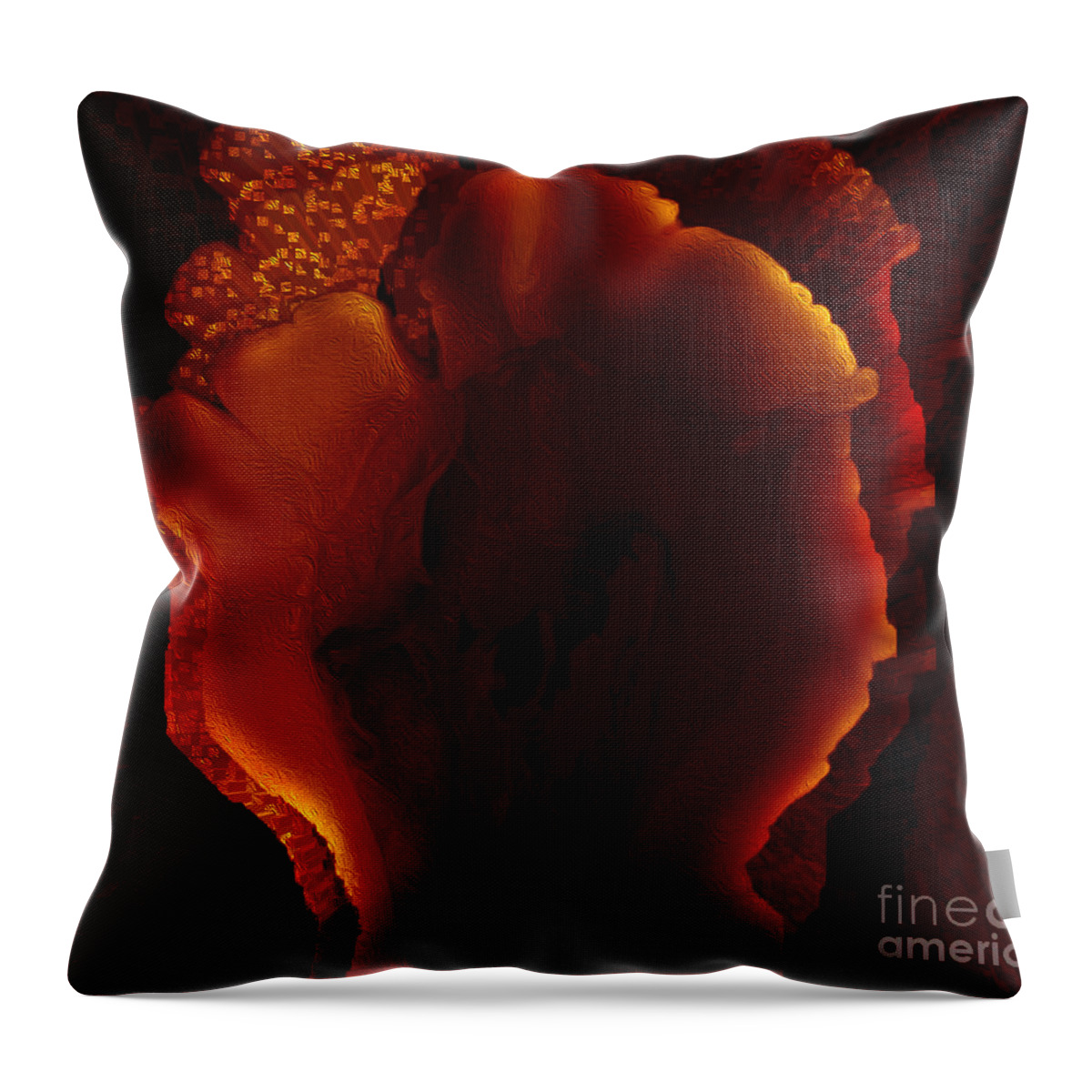 Belle Fleur Throw Pillow featuring the digital art Belle Fleur 2 by Aldane Wynter