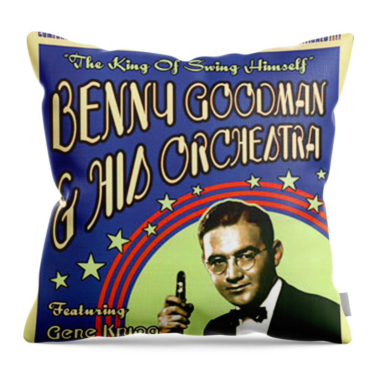 Benny Goodman Throw Pillow featuring the photograph Benny Goodman Orchestra by Imagery-at- Work