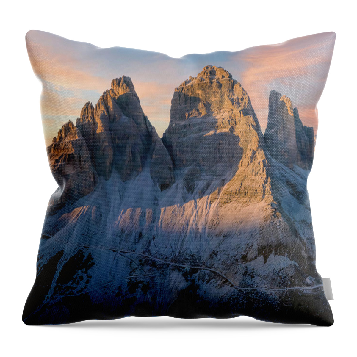 Landscape Throw Pillow featuring the photograph Beside Drei Zinnen by Steve Berkley