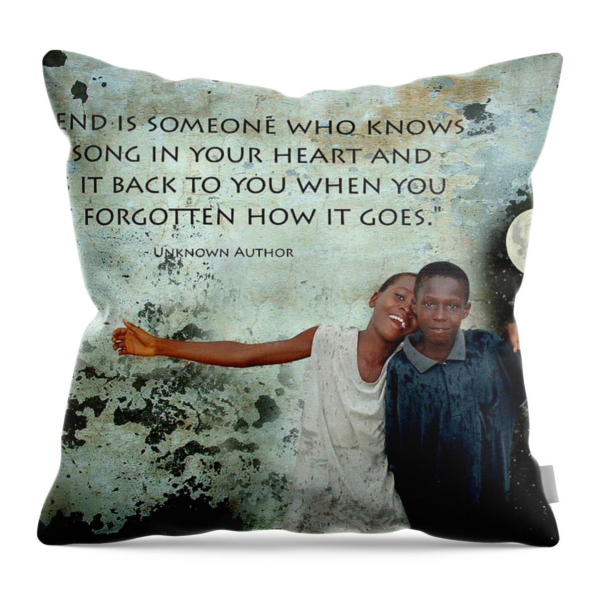 Song Throw Pillow featuring the photograph Best Friends Song by Wayne King