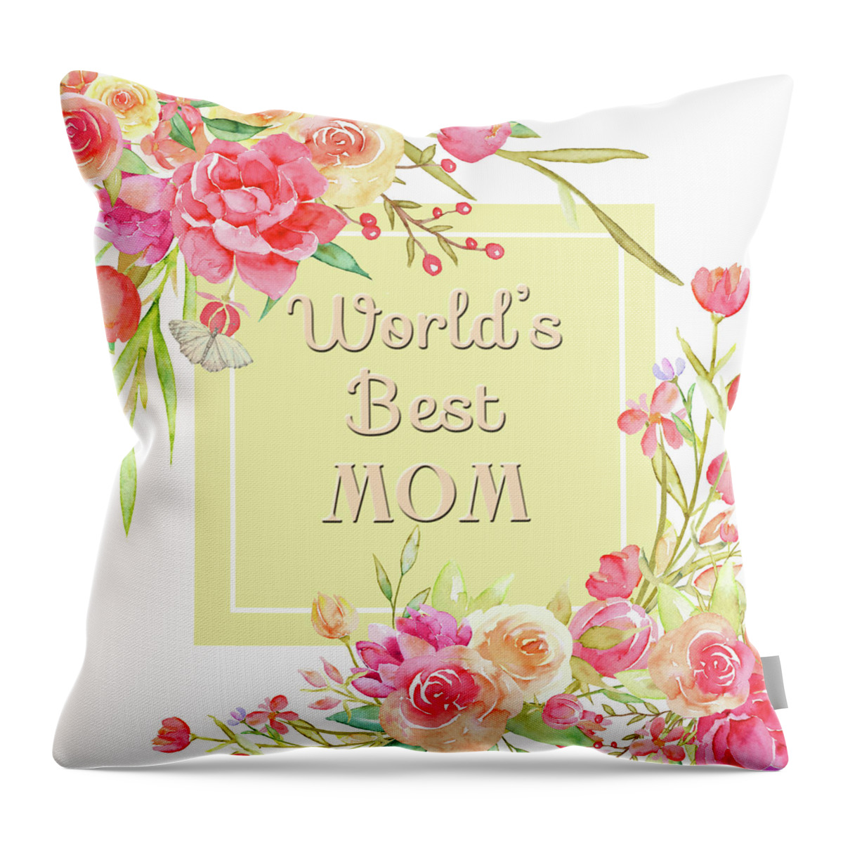 Mom Throw Pillow featuring the digital art Best Mom Ever by HH Photography of Florida