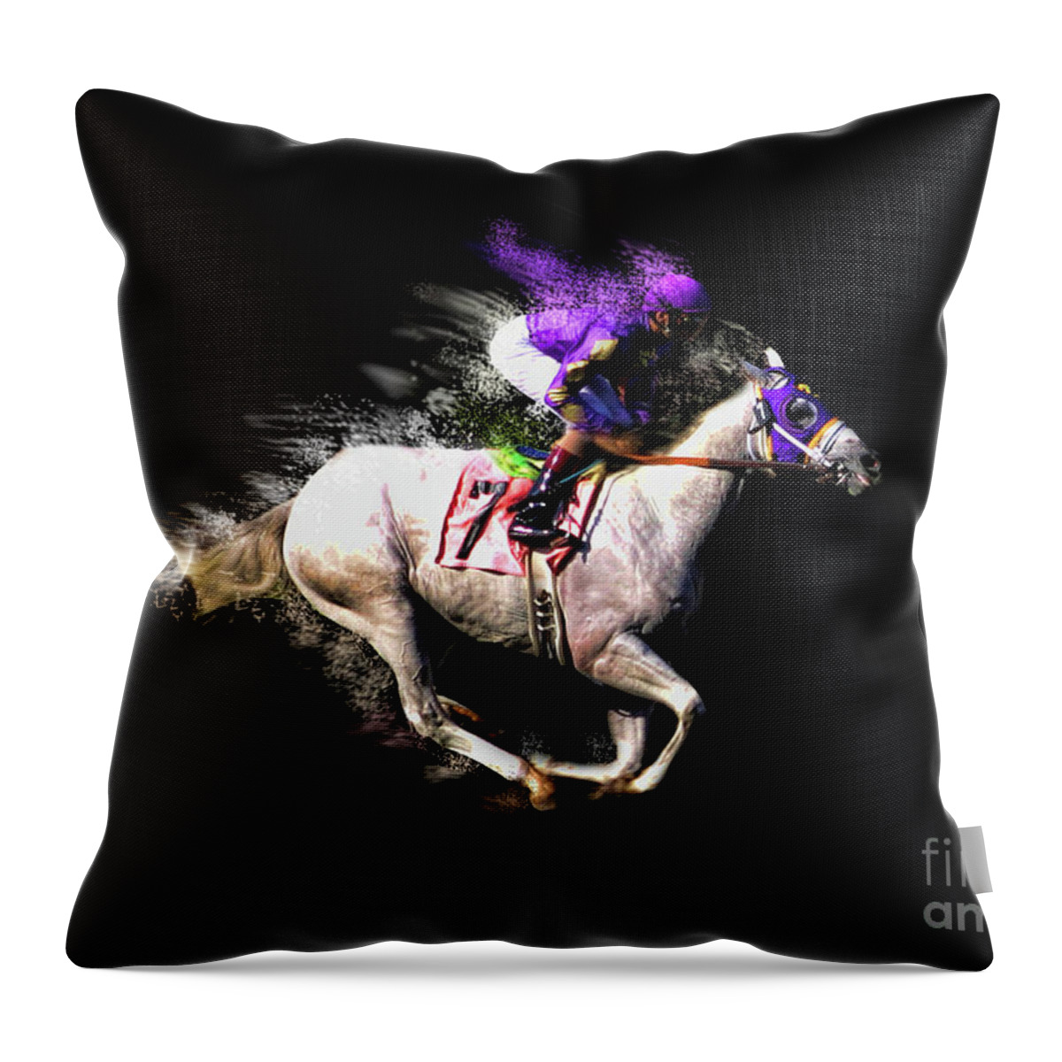 Fast Throw Pillow featuring the photograph Bet the Gray by Stephanie Laird