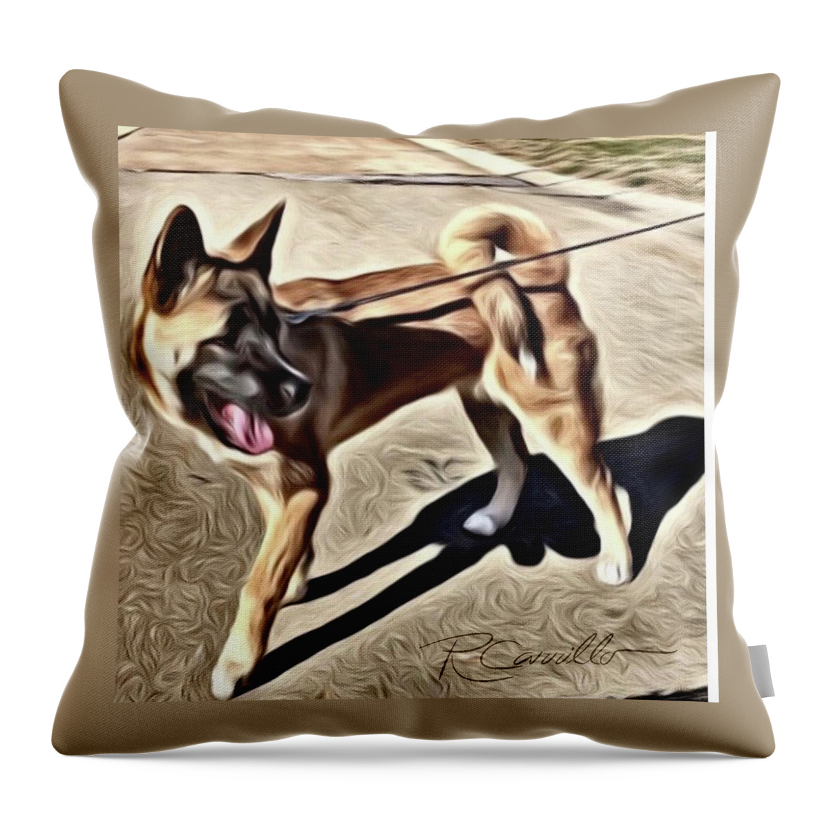 Akita Pup Throw Pillow featuring the photograph Betty by Ruben Carrillo