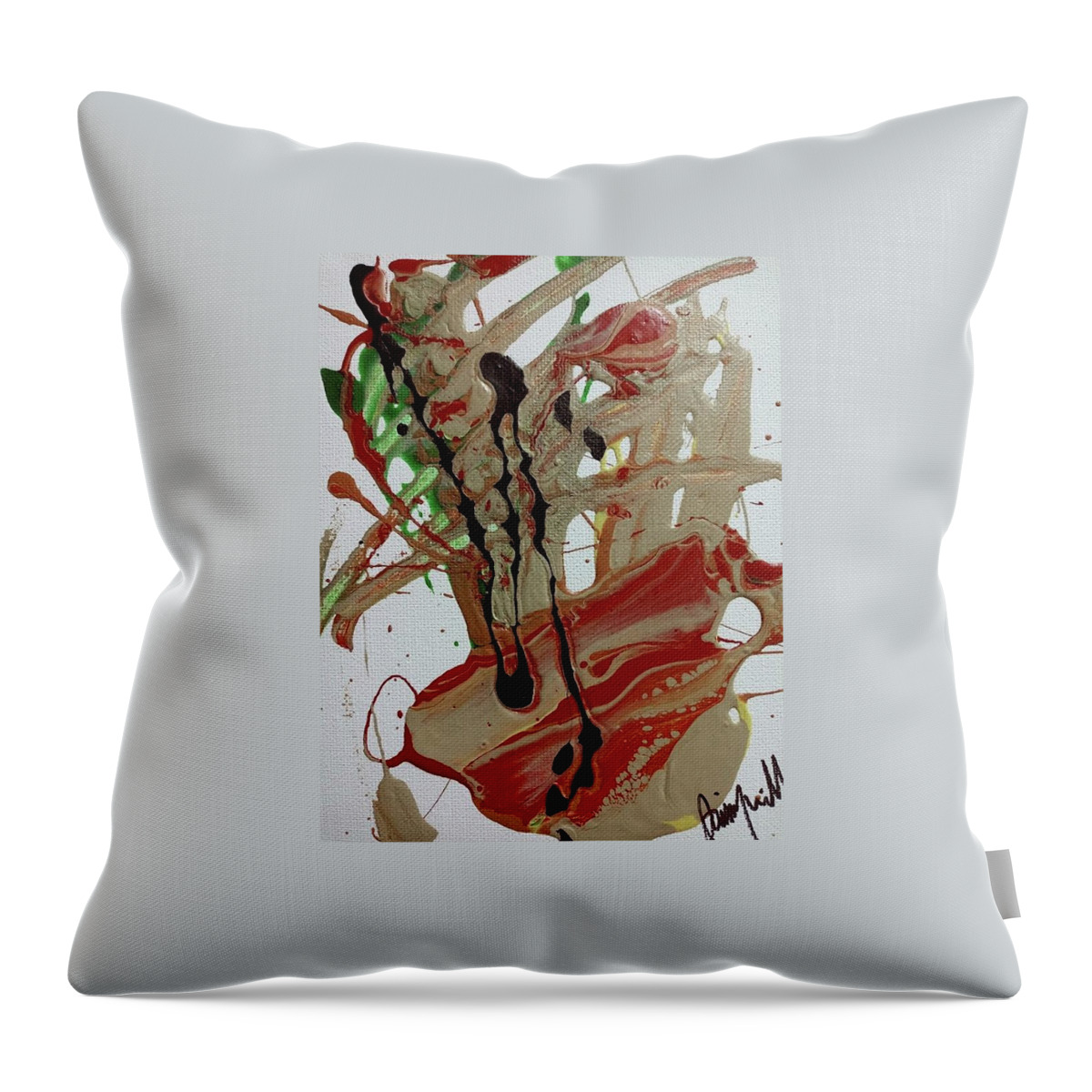  Throw Pillow featuring the painting Between by Jimmy Williams