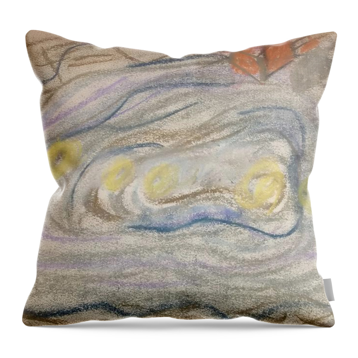 Abstract Throw Pillow featuring the pastel Beyond by Suzanne Berthier