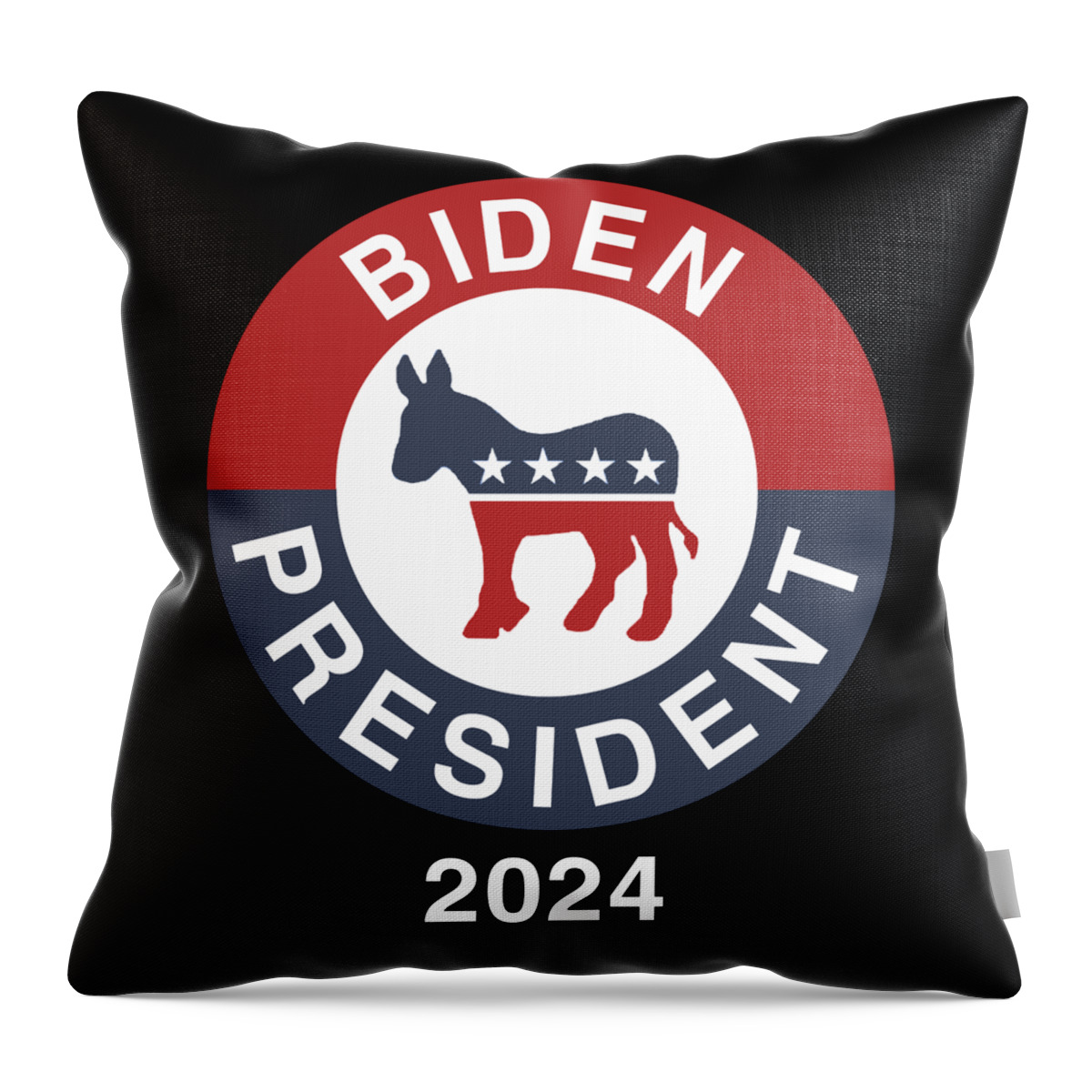 Cool Throw Pillow featuring the digital art Biden For President 2024 by Flippin Sweet Gear