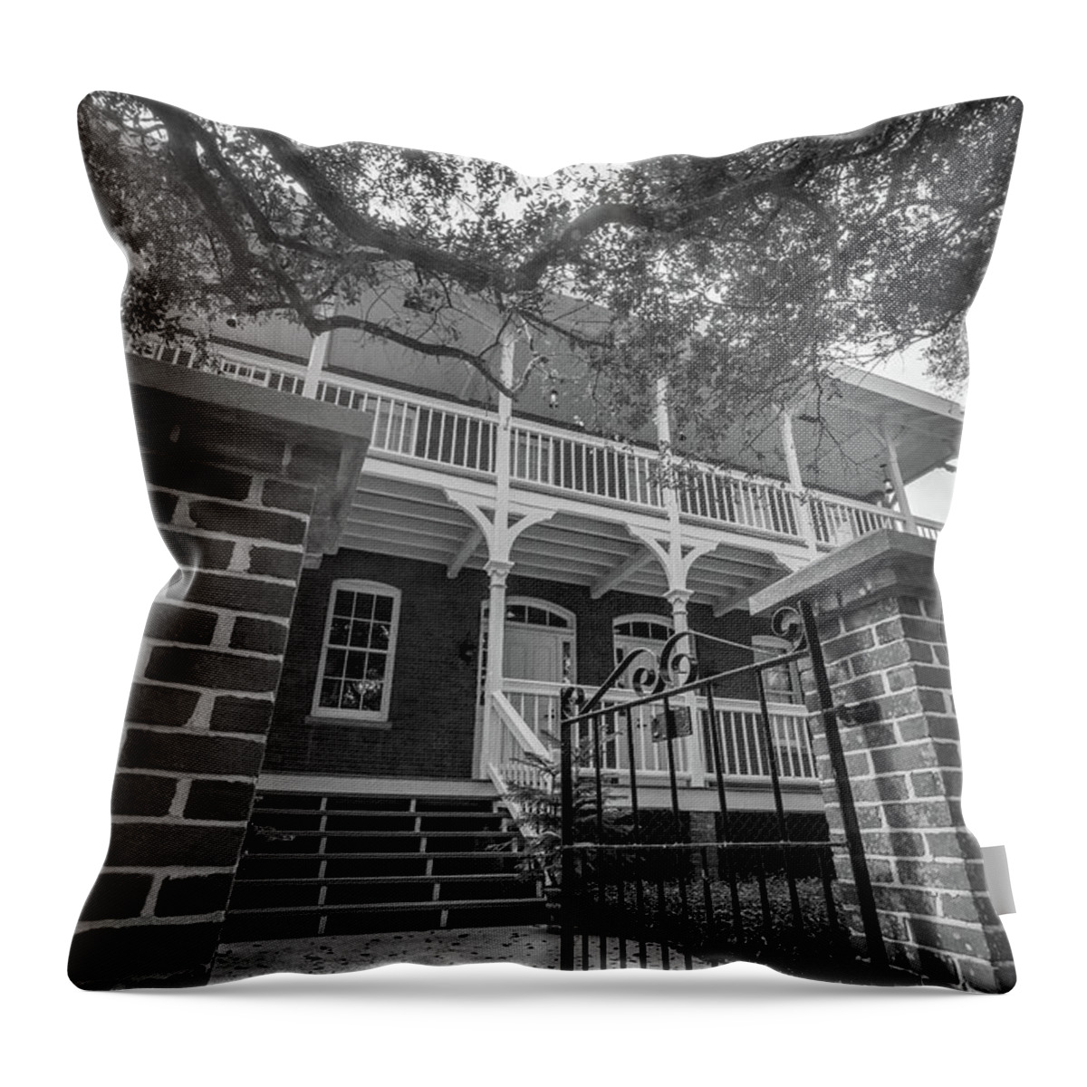 St. Augustine Throw Pillow featuring the photograph Big House by Kristopher Schoenleber
