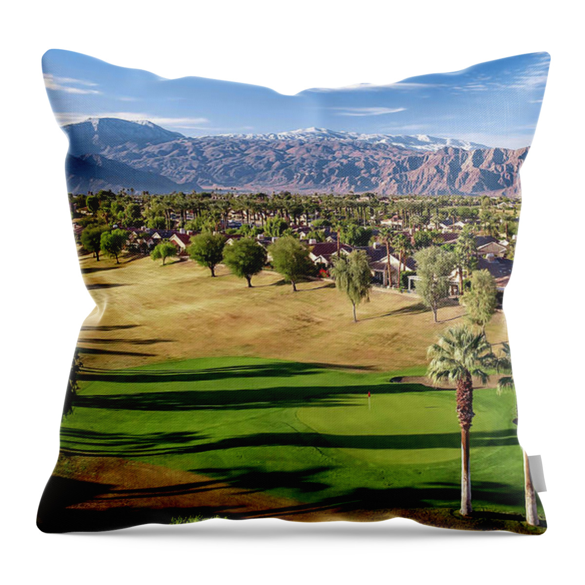 Golf Throw Pillow featuring the photograph Big Rock Golf Hole 3 by Chris Casas