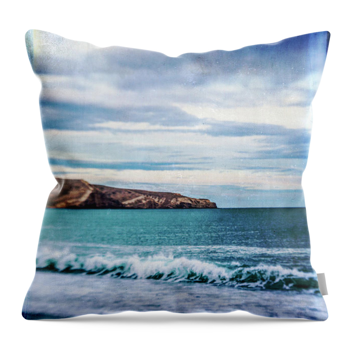 Sky Throw Pillow featuring the photograph Birdlings View by Roseanne Jones