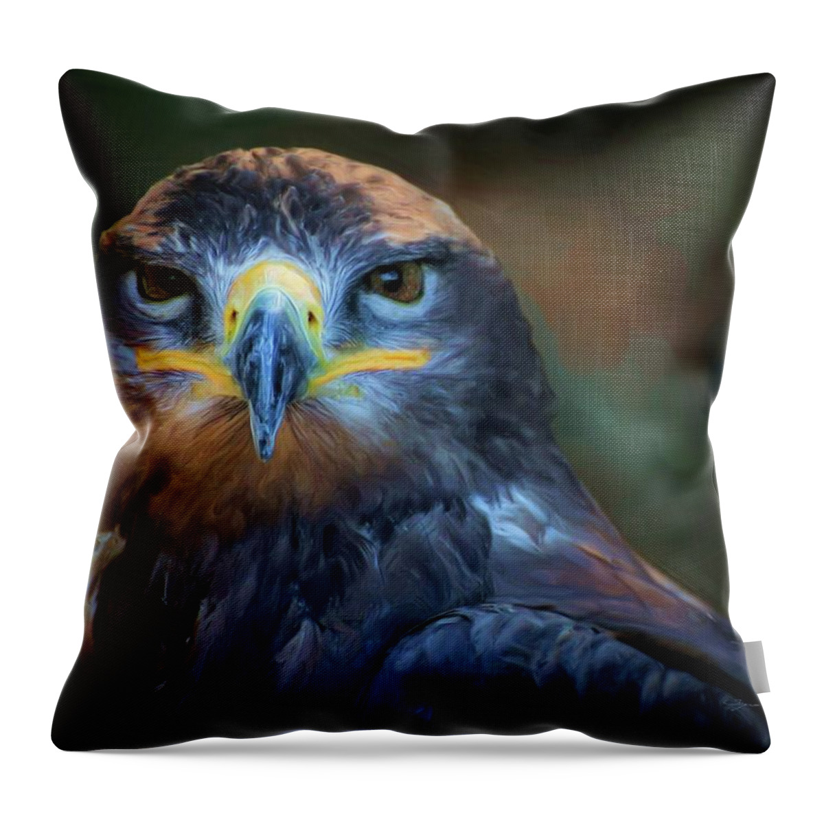 Wild Throw Pillow featuring the digital art Birds - Lord of sky by Sipo Liimatainen