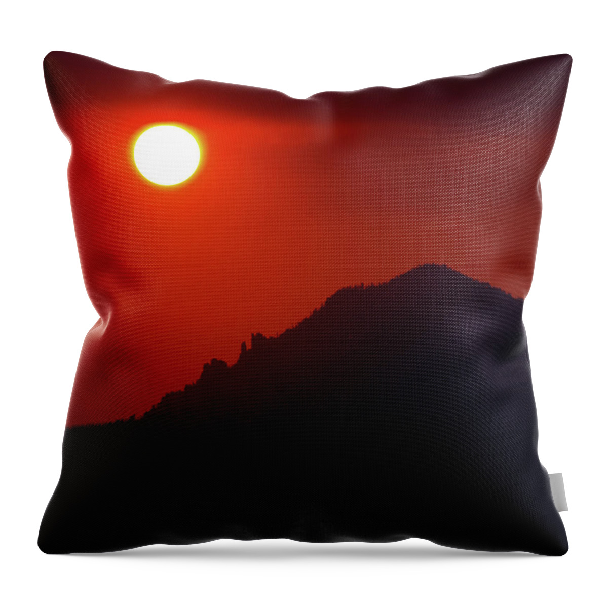 Montana Throw Pillow featuring the photograph Bitterroot Sunset 1 by Tara Krauss