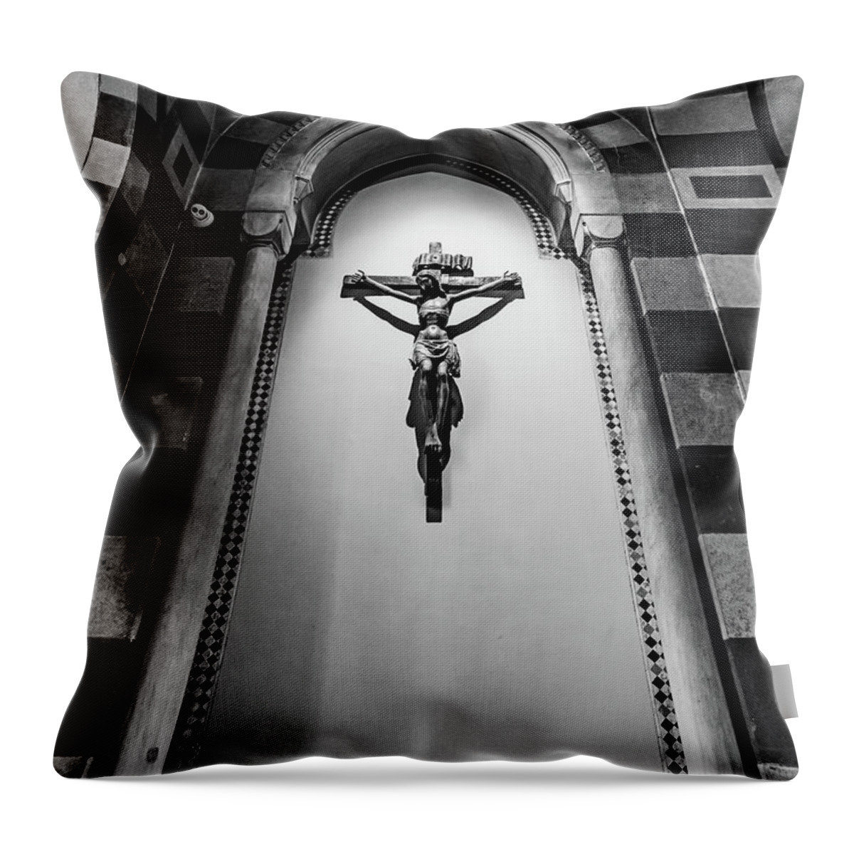 Amalfi Throw Pillow featuring the photograph Black and White Faith by David Downs