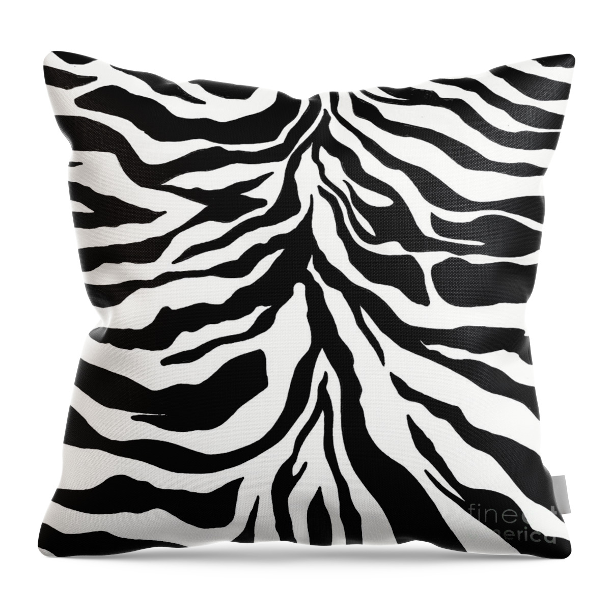 Pattern Throw Pillow featuring the drawing Black and White Mountain by Christie Olstad