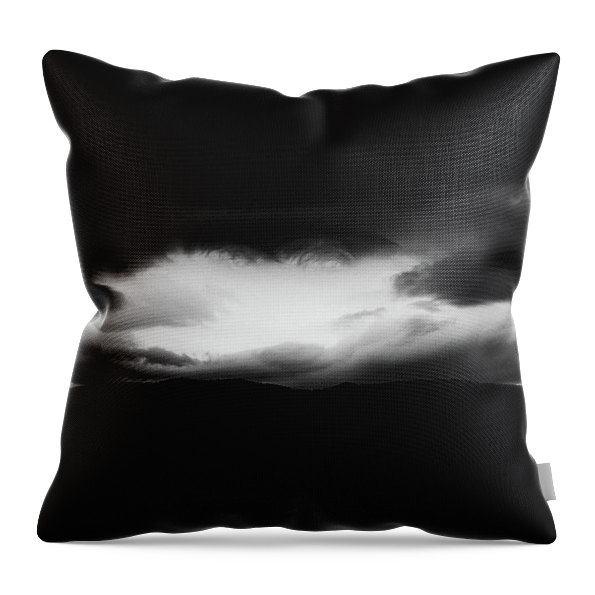 Black & White Throw Pillow featuring the photograph Black Hole Cloud by Louis Dallara