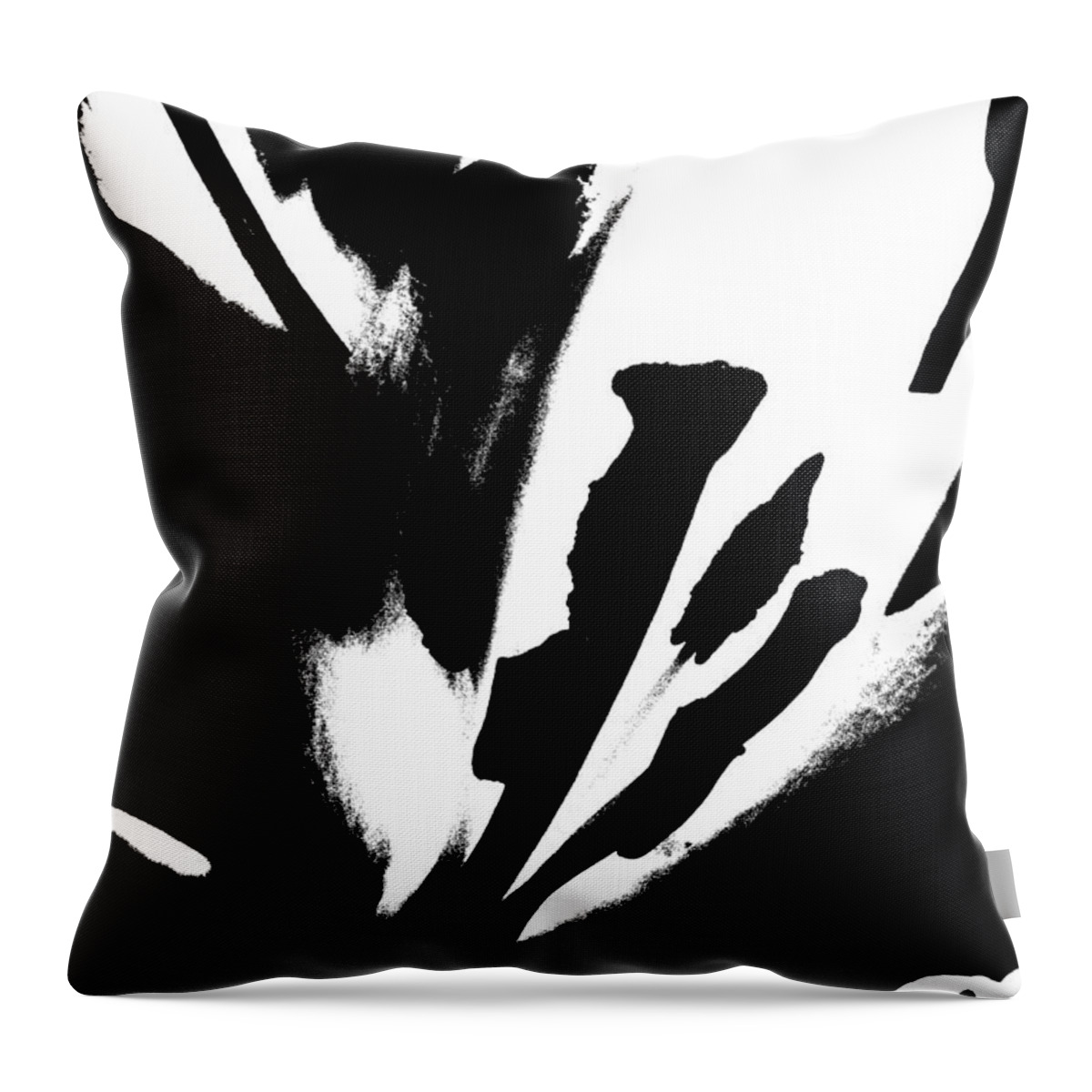  Throw Pillow featuring the photograph Black n White Lily by Gena Herro